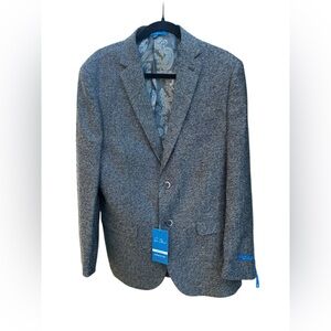 Sean Alexander Blazer Mens 40S Gray Tweed Sport Coat Jacket